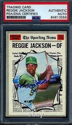 Reggie Jackson PSA DNA Signed 1970 Topps All Star Autograph