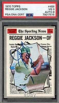 Reggie Jackson PSA DNA Signed 1970 Topps Autograph