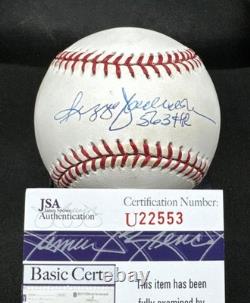 Reggie Jackson Signed AL baseball with 563 HRs inscription JSA Autographed MLB