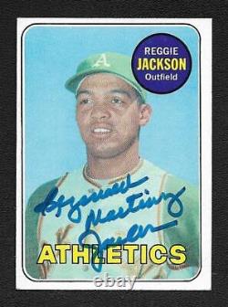 Reggie Jackson Signed Auto 1969 Topps Oakland A's Rookie Card FULL NAME PSA