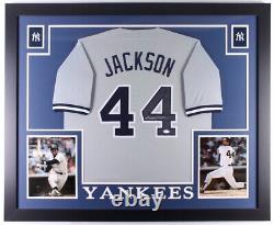 Reggie Jackson Signed Autographed Custom Framed Yankees Jersey Display JSA COA