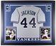 Reggie Jackson Signed Autographed Custom Framed Yankees Jersey Display JSA COA