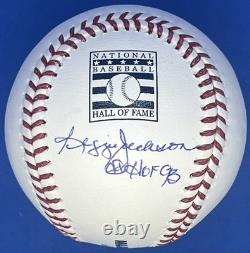 Reggie Jackson Signed Autographed Hall Of Fame Logo Baseball with HOF 93 Beckett
