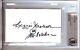 Reggie Jackson Signed Autographed Index Card Mr. October BAS Encased 8658