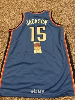 Reggie Jackson Signed Autographed OKC Thunder Adidas NBA XXL Jersey JSA COA