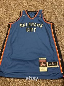 Reggie Jackson Signed Autographed OKC Thunder Adidas NBA XXL Jersey JSA COA