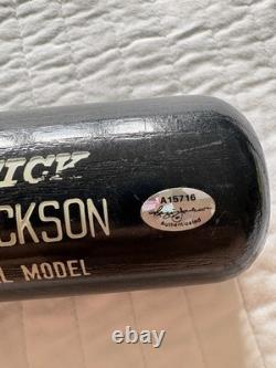 Reggie Jackson Signed Bat Autographed Rawlings Big Stick Black 563 HR Holo HOF