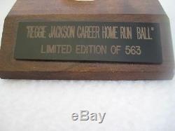 Reggie Jackson Signed Career Home Run Ball Limited Edition Of 563 139/563