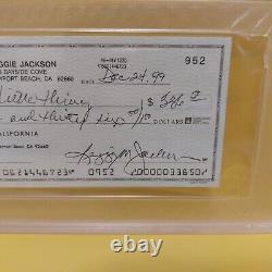Reggie Jackson Signed Check Cheque Auto Autographed Psa Dna Slabbed Christmas 99