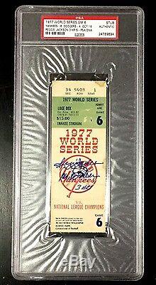 Reggie Jackson Signed Game 6 1977 World Series Ticket 3 Hr Game Yankees Psa/dna
