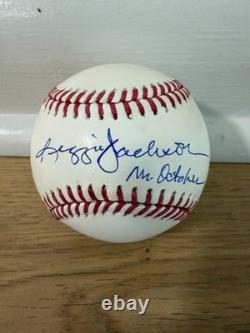 Reggie Jackson Signed Mr October autographed OMLB Baseball Beckett Yankees