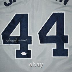 Reggie Jackson Signed New York Grey Baseball Jersey (JSA)
