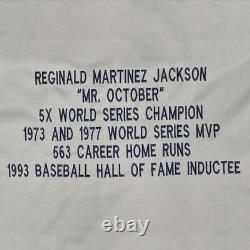 Reggie Jackson Signed New York Stats Grey Baseball Jersey (JSA)