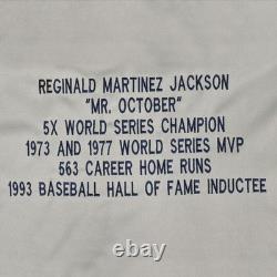 Reggie Jackson Signed New York Stats Grey Baseball Jersey (JSA)
