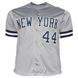 Reggie Jackson Signed New York Stats Grey Baseball Jersey (JSA)