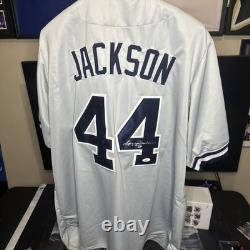 Reggie Jackson Signed New York Yankees Grey Custom baseball Jersey Autographed