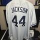 Reggie Jackson Signed New York Yankees Grey Custom baseball Jersey Autographed