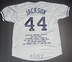 Reggie Jackson Signed New York Yankees Jersey Autographed JSA COA Career Stats