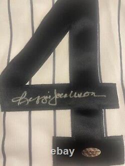 Reggie Jackson Signed Yankee Pinstripe Jersey Auto Autograph Leaf Authentics COA