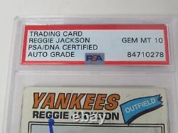 Reggie Jackson YANKEES Signed Autograph 1977 Topps Card with77 WS MVP PSA 10 Auto
