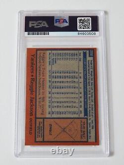 Reggie Jackson YANKEES Signed Autograph 1978 Topps Card 200 with78 WSC PSA 10 Auto