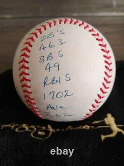 Reggie Jackson signed Autographed Stat ball with19 Inscriptions RJ. COM LE 001/1000