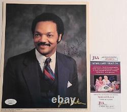 Rev. Jesse Jackson Autograph 8x10 Signed Civil Rights Photo USA JSA COA