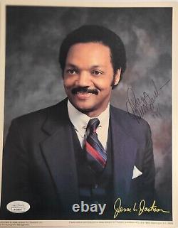 Rev. Jesse Jackson Autograph 8x10 Signed Civil Rights Photo USA JSA COA