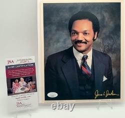 Rev Jesse Jackson Signed 8x10 Photo Autograph Civil Rights Leader JSA COA USA