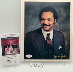 Rev Jesse Jackson Signed 8x10 Photo Autograph Civil Rights Leader JSA COA USA