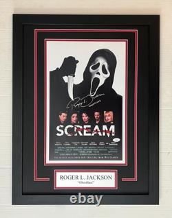 Roger L Jackson signed autographed Scream 11x17 Movie Poster Framed Display JSA