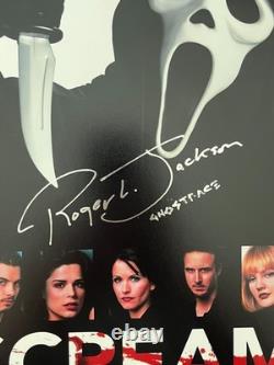 Roger L Jackson signed autographed Scream 11x17 Movie Poster Framed Display JSA