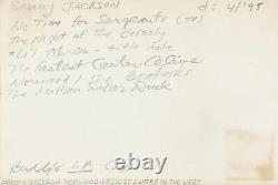 SAMMY JACKSON Signed Autographed 4x 6 INDEX CARD Li'l Abner None but the Brave