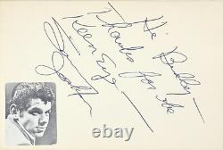 SAMMY JACKSON Signed Autographed 4x 6 INDEX CARD Li'l Abner None but the Brave