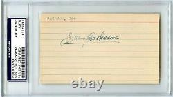 SHOELESS JOE JACKSON Signed Index Card By Mrs Joe Jackson 1919 Black Sox PSA COA