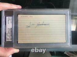 SHOELESS JOE JACKSON Signed Index Card By Mrs Joe Jackson 1919 Black Sox PSA COA