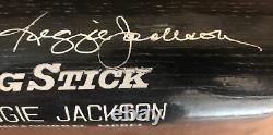 SIGNED Reggie Jackson Black Bat Mr. October #145 of #563