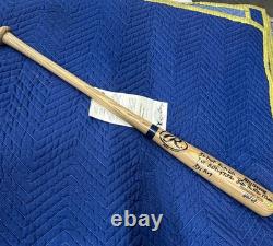 STAN MUSIAL Signed Autographed Listed Stats Baseball Bat Reggie Jackson COA