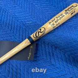STAN MUSIAL Signed Autographed Listed Stats Baseball Bat Reggie Jackson COA