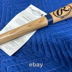 STAN MUSIAL Signed Autographed Listed Stats Baseball Bat Reggie Jackson COA
