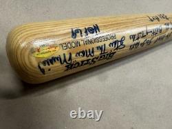 STAN MUSIAL Signed Autographed Listed Stats Baseball Bat Reggie Jackson COA