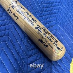 STAN MUSIAL Signed Autographed Listed Stats Baseball Bat Reggie Jackson COA