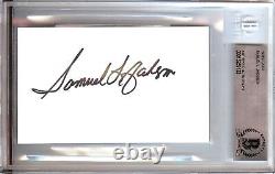 Samuel J. Jackson Signed Autographed Index Card Pulp Fiction BAS Encapsulated