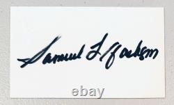 Samuel Jackson Signed Autographed 3x5 Card BAS Beckett Cert Marvel Star Wars