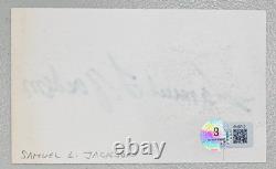 Samuel Jackson Signed Autographed 3x5 Card BAS Beckett Cert Marvel Star Wars