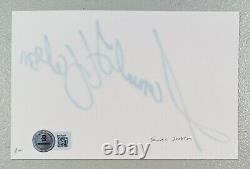 Samuel Jackson Signed Autographed 4x6 Card Beckett BAS Star Wars Pulp Fiction