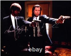 Samuel L Jackson John Travolta Signed 11x14 Photo Autographed Picture plus COA