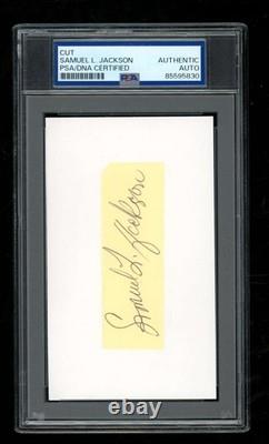 Samuel L. Jackson Signed Cut Auto Autograph PSA/DNA Authentic ZK9571