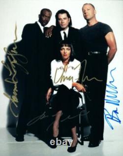Samuel L Jackson Willis Travolta +1 autographed 8x10 Picture signed Photo COA