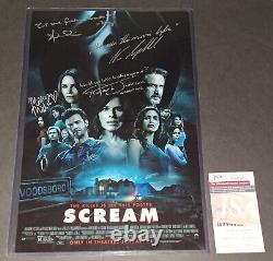 Scream cast Signed Autographed 11x17 JSA COA x4 Neve Skeet Jackson Madison